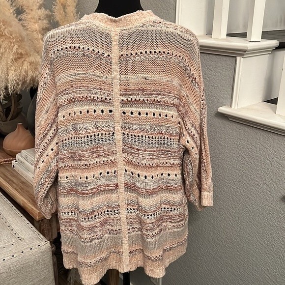 Chico’s Striped Mixed Yarn Cardigan Sweater - Picture 9 of 9